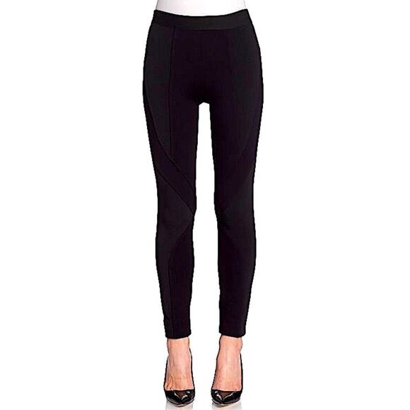BCBGMAXAZRIA Black Kramer Contrast Ottoman Leggings Size Small - Picture 1 of 16